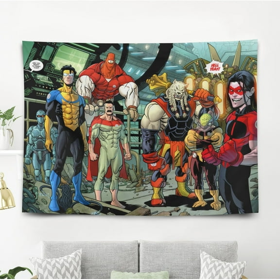 Invincible Tapestry Banner Backdrop Background Poster Wall Decor Party Supplies Movie Fans Birthday Gift