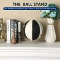 thumbnail image 4 of ShenMo 2 Pieces Acrylic U Shaped Ball Racks Basketball Ball Stand Transparent Pedestal Football Display Racks for Volleyball Bowling Ball Display, 4 of 5