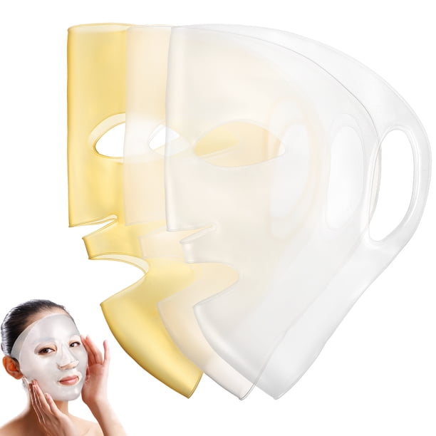 3 fundas de silicona para mascarillas faciales reutilizables, hidratantes y de belleza.