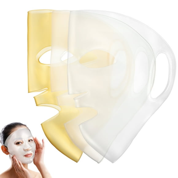MOVTOTOP 3 Pcs Silicone Face Mask Covers Reusable Mask Covers Face Moisturizing Beauty Mask Covers