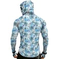 thumbnail image 4 of Long Sleeve Hoodies for Men with Mask Sun Protection Fishing Breathable Casual Camo Summer Hooded Shirts, XL, 4 of 9