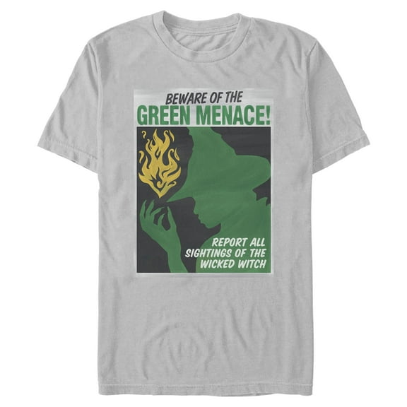 Mens Wicked: For Good Elphaba Beware of the Green Menace T Shirt