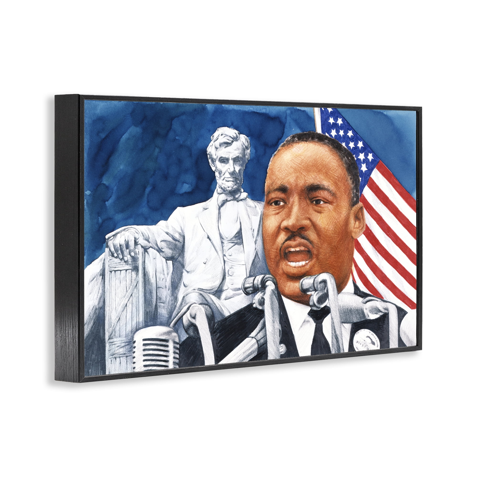 1960s American Speech Portrait Black Framed Giclee Art, design by Wind River Studios