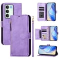 thumbnail image 4 of FOXDOCK Funda Tipo Cartera para Tecno Camon 40 Premier Cuero PU con Cremallera y Correa de Muñeca, Ranuras para Tarjetas, Soporte Plegable, Cierre Magnético, 4 of 5
