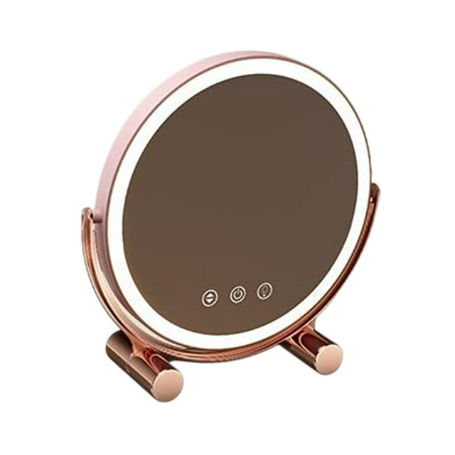 TISHITA Lighted Makeup Mirror USB Charging Practical for Living Room Home Apartments pink