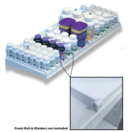 Gondola Furniture Retail Shelf Divider for RX, Pharmacy, Gondola, Wood or Glass Shelves - 10 48