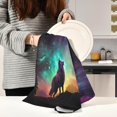 thumbnail image 6 of SKYSONIC Wolf Starry Night Kitchen Towels, 18 x 28 Inch Super Soft and Absorbent Dish Cloths for Washing Dishes, 4 PCS Reusable Multi-Purpose Microfiber Hand Towels for Kitchen, 6 of 7