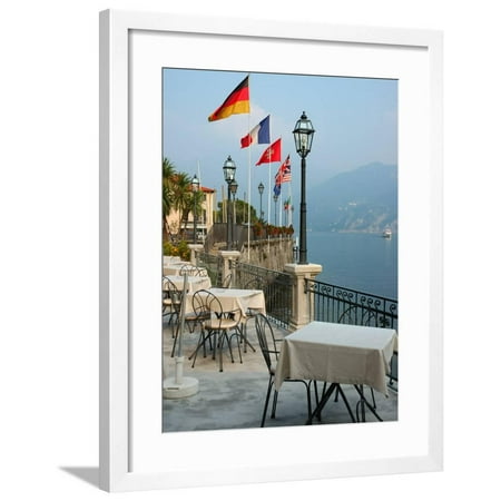 Lakeside Restaurant, Lake Como, Italy Framed Print Wall Art By Lisa S. (Best Restaurants Lake Como)