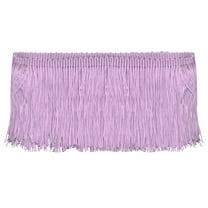 5 Yards 4 Inch Chainette Fringe Trim Tassel Sewing Trim for DIY Sewing CraftsShade Decoration, Light Purple