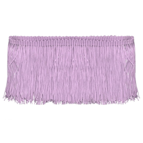 5 Yards 4 Inch Chainette Fringe Trim Tassel Sewing Trim for DIY Sewing CraftsShade Decoration, Light Purple