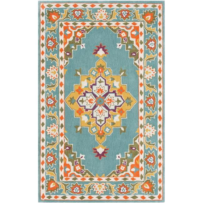 Surya COS93081616 18 in. Cosmopolitan Area Rug, Teal