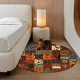 thumbnail image 2 of Round Rug 4Ft Washable Non-Slip, Boho Vintage Circle Area Rugs for Living Room Bedroom, Brown Ethnic Middle Century Geometric Indoor Floor Mats Carpet Runner for Home Decor Aesthetic, 2 of 8