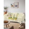 thumbnail image 6 of Lemon Gnomes Couch Cover for 2 Cushion Couch, Yellow Summer Botanical Fruit Leaves Washable Love Seat Sofa Covers Slipcover, Throw Sofa Covers for Pets, Furniture Protector 71"x102", 6 of 9