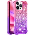 thumbnail image 3 of Case for iPhone 16 Pro Max Case Girls Women,Liquid Glitter Shockproof Back Cover Soft TPU Bumper Silicone Slim Protective Cover for iPhone 16 Pro Max 6.9 inch Gradient Pink, 3 of 12