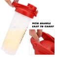 thumbnail image 6 of Bonison Blender Bottles 24 oz Red Shaker Bottle with Ball Included, 6 of 7