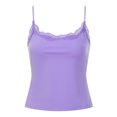 thumbnail image 5 of Women's Lace Trim Basic Camisole Sleeveless Y2K Spaghetti Strap Slim Fit Cami Tops, 5 of 7