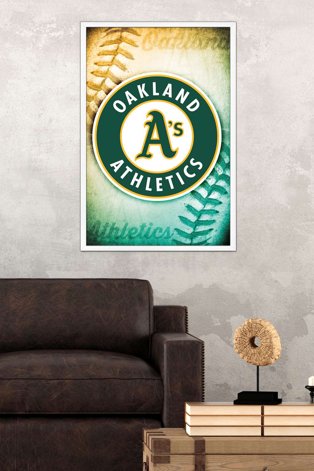 MLB Oakland Athletics - Logo 14 Wall Poster, 22.375" x 34", Framed
