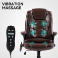 thumbnail image 4 of Vinsetto Massage Office Chair with 6-Point Vibration, Dark Brown, 4 of 10