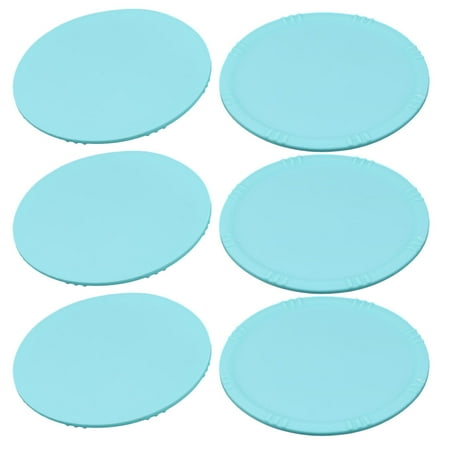 Kitchen Silicone Round Cup Heat Resistant Coaster Table Protector Kitchen Silicone Round Cup Heat Resistant Coaster Table Protector Mat Cyan 6pcs Image 1 Of