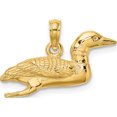 thumbnail image 4 of 14k Solid Polished 3-Dimensional Mallard Charm Yellow Gold Material Sleek Delicate Handcrafted A thoughtful gift for anniversaries birthdays or special occasions, 4 of 5