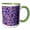 Green/White, variant on 3drose, Geometric Pattern Background - Abstract Vector Graphic Design, 11oz Two-tone Blue Mug
