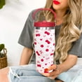 thumbnail image 6 of 30oz Cherry Flip Tumbler Coffee Travel Mug Cup Water Bottle With Handle,Cherry Gifts for Women Decor Stuff Accessories, 6 of 6
