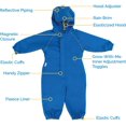 thumbnail image 3 of JAN & JUL Kids' Cozy-Dry Adjustable Rain Suit, Waterproof and Fleece-Lined Cozy-dry: Origami 1T, 3 of 6