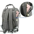 LAND Baby Diaper Backpack, Multifunction Waterproof Travel Nappy Changing Bag Mommy Gray Color