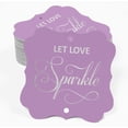 thumbnail image 2 of Inkdotpot Real Silver Foil Let Love Sparkle Wedding Tags Favor Bracket Shape Hang Pack Of 100 Paper Tags, 2 of 7