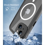 Compatible for iPhone 15 Case Waterproof, Full Body Underwater Dustproof Shockproof Case Built-in Screen Protector - Clear