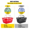 thumbnail image 3 of VEVOR Shopping Basket, 16.9 x 11.8 x 8.07 in/42.8 x 30 x 22 cm((L x W x H), Cast-Iron Handle and Stand, Set of 12 Store Baskets with Durable PE Material Used for Supermarket, Retail, Bookstore, Red, 3 of 9