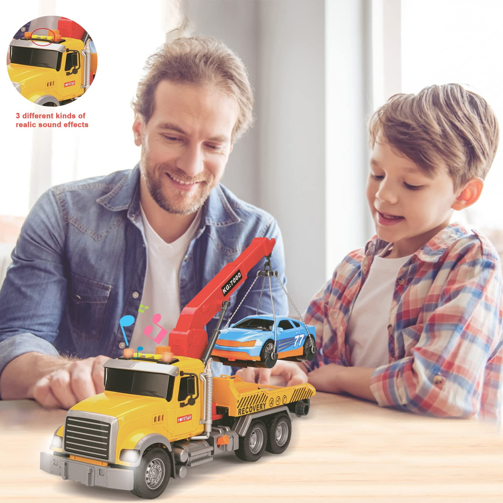 Toy tow truck cheap with working hook