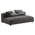 thumbnail image 1 of Solace Modular Upholstered Fabric Armless Loveseat in Charcoal, 1 of 10