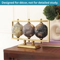 thumbnail image 2 of Globe For Office Table Rotating World Map For Kids Room Office Decor, 4 - Inch Diameter Globes With Black Metal Stand For Study Table (Gold Rectangle Frame) Pack Of 1, 2 of 5