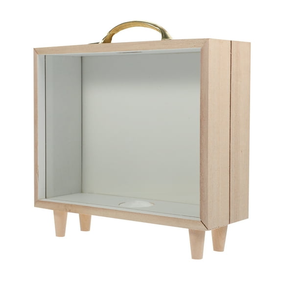 Worgeous Wooden Clear Piggy Bank Money Bank Coin Box Cash Storage Container Money Jar