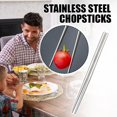 thumbnail image 4 of Wmool Chopstick Household Anti Slip Round Stainless Steel Chopsticks, 4 of 8