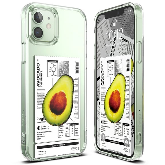 Ringke Fusion Design Case Compatible with iPhone 12 / 12 Pro, Designed PC Back TPU Bumper Drop Protection Phone Cover - Avocado