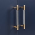 thumbnail image 5 of Vastcury 62" 4 Door Sideboard Cabinet with Metal Hands and Cross Legs, Storage Buffet for Living Room Dining Room, Navy Blue, 5 of 9