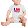thumbnail image 2 of Proud to Be French American Flag Baby Bodysuit Newborn Clothes Outfits (White, 18-24 Months), 2 of 5