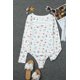 thumbnail image 4 of ABPHQTO Body de mujer blanco con manga larga y estampado floral recortado, 4 of 5