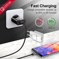 thumbnail image 3 of For Samsung Galaxy A52 S20 FE Note 20 Ultra Plus A51 A71 A21S QC 3.0 Mobile Phone Charger USB Fast Wall Adapter USB Type-c Cable 0.2m For Type-c USB, 3 of 6