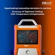 Elitech Intelligent HVAC Digital Manifold Gauge Three Port with Vaccum Sensor Thermometer Clamps Hoses
