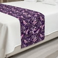 thumbnail image 2 of Spring Bed Runner, Nature Themed Image with Abstract Butterflies and Floral Branches, Decorative Accent Bedding Scarf for Hotels Homes and Guestrooms, King, Dark Purple Multicolor, by Ambesonne, 2 of 2
