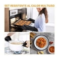 thumbnail image 3 of Guantes De Silicon Cocina/horno 6 Piezas Resistente Al Calor NEGRO, 3 of 4