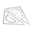 thumbnail image 1 of HUGFEGWE 20cm Large Triangle Ruler Square Set Plastic Triangular Scale Architectural Ruler for Students Homeschoolers Architects Engineers CJB91-23297, 1 of 7