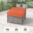 thumbnail image 5 of ODELIO 7-Piece All-Weather Willow Outdoor Conversation Set, 55000 BTU Fire Pit Table, Multifunctional Patio Set for Porch, Terrace & Backyard, 5 of 9
