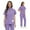 Light Purple, variant on VIAOLI Scrubs for Women Set – Quarter-Zip Top & Slim Straight Scrub Pants, Stretchy Medical Uniform, 10 colors