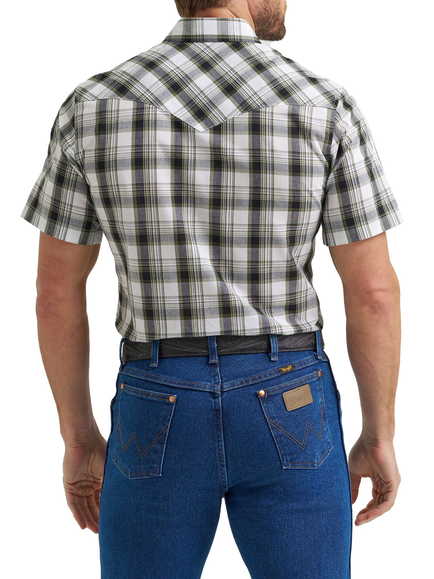 Wrangler® Men's and Big Men's Regular Fit Short Sleeve Western Shirt, Sizes S-5XL