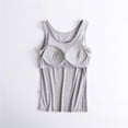 thumbnail image 2 of UPPADA Womens Tank Tops with Built in Bra Summer Comfy Basic Tunics Padded Sleeveless Yoga Shirt Shelf Bras Workout Camisole Casual Modal Undershirt,Tank Top for Women Loose Fit Gray,XL, 2 of 7