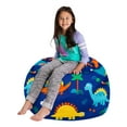 thumbnail image 3 of Posh Creations Bean Bag Stuffable Cover Only - Toy Organizer, Canvas, Kids, 3 ft, Dinos on Blue, 3 of 3